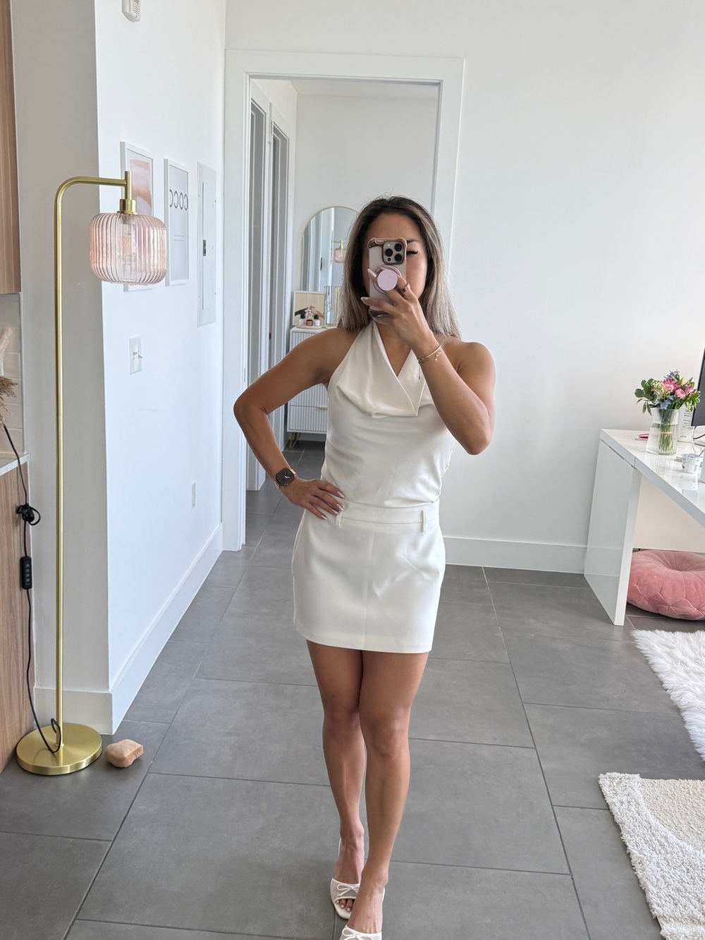Babaton TEN silk halter Aritzia